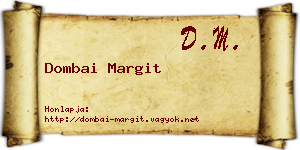 Dombai Margit névjegykártya